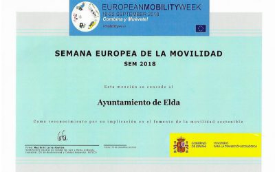 El Ministerio para la Transición Ecológica premia el trabajo de Elda durante la Semana Europea de la Movilidad