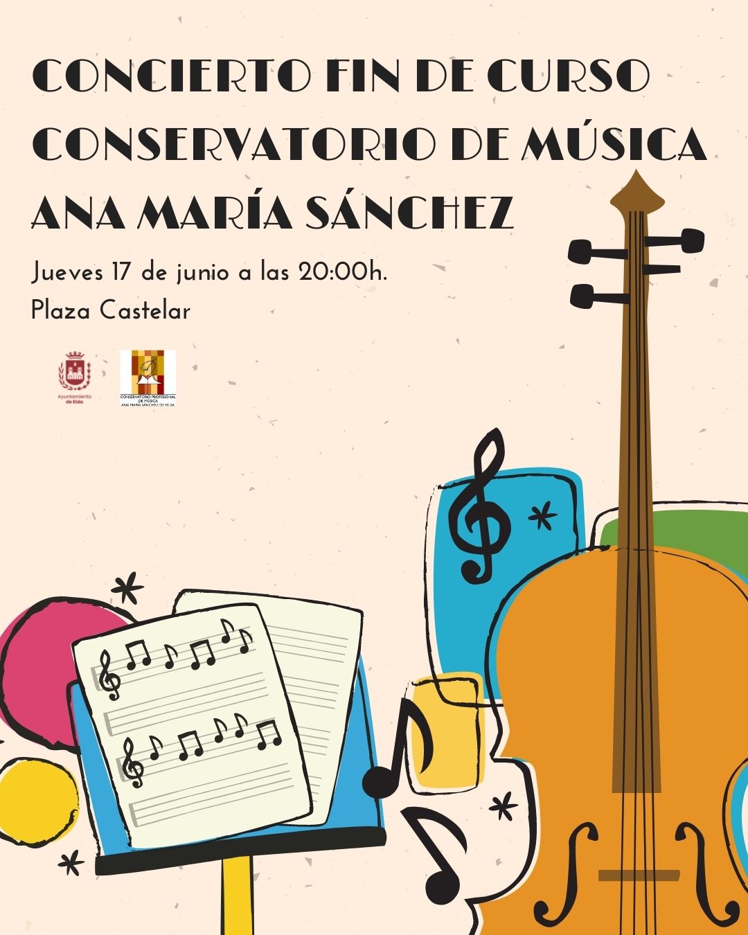 El Conservatorio Profesional de Música ‘Ana María Sánchez’ finaliza el curso mañana jueves  con un concierto de música del alumnado
