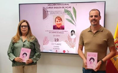 La periodista y escritora Asunción Valdés ofrecerá la lección inaugural del curso 2023-24 de la Asociación Cultural Aulas de Elda