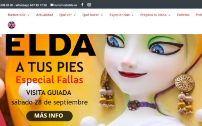 La página web de Turismo de Elda duplicó en agosto el número de visitas con respecto al mismo mes del año anterior