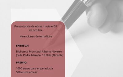 El Ayuntamiento abre la inscripción para una nueva edición de los concursos de cuentos ‘Ciudad de Elda’ y de poesía ‘Antonio Porpetta’