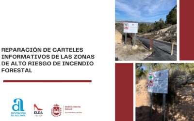 Elda mejora la prevención de incendios en los parajes naturales del término municipal con la instalación de nuevos carteles informativos